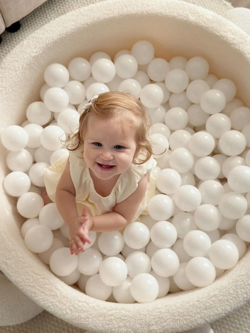 MeowBaby Boucle Turtle Ballbasseng, Dusty Ice Blue