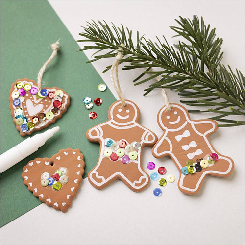 Creativ Company DIY Hobbysett Lufttørkende Leire Pepperkakefigurer