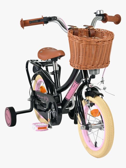 Volare Excellent Sykkel med Kurv 12 Tommer, Svart