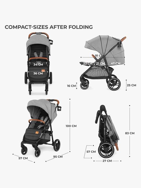 Kinderkraft GRANDE PLUS Sportsvogn, Pink