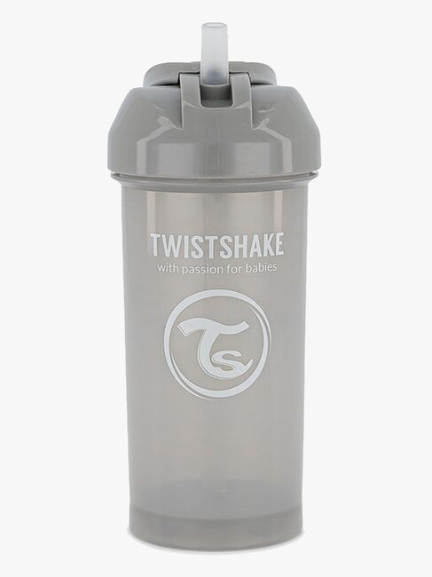 Twistshake Sugerørkopp 360 ml, Grå
