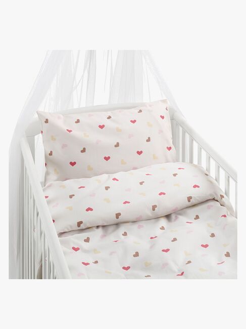 Borganäs Sengesett Sprinkelseng Hjärtrud 2-delt 100x130, Beige