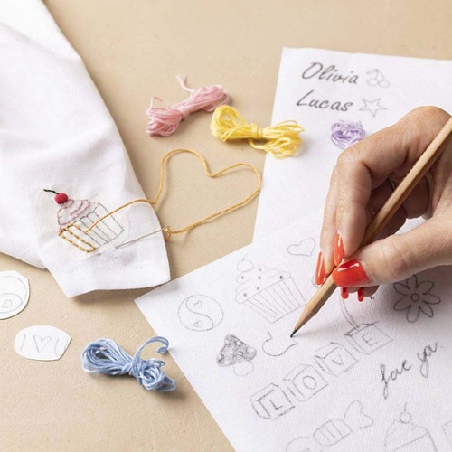 Creativ Company Vannløselig Broderiark A5 8 st