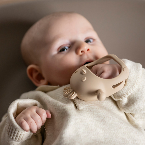 Nattou Soft Silicone Hanske Biteleke, Clay