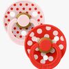 BIBS Studio Colour Polka Smokk 2-Pakk Latex Str 2 Anatomisk, Blossom/Candy Apple