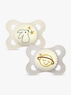 MAM Orginal Night Smokker Silikon 2-Pakk 0-6m, Nøytral