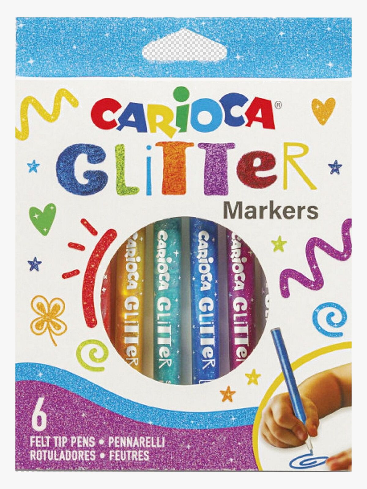 Carioca Plus Glitterpenner 8-Pakk