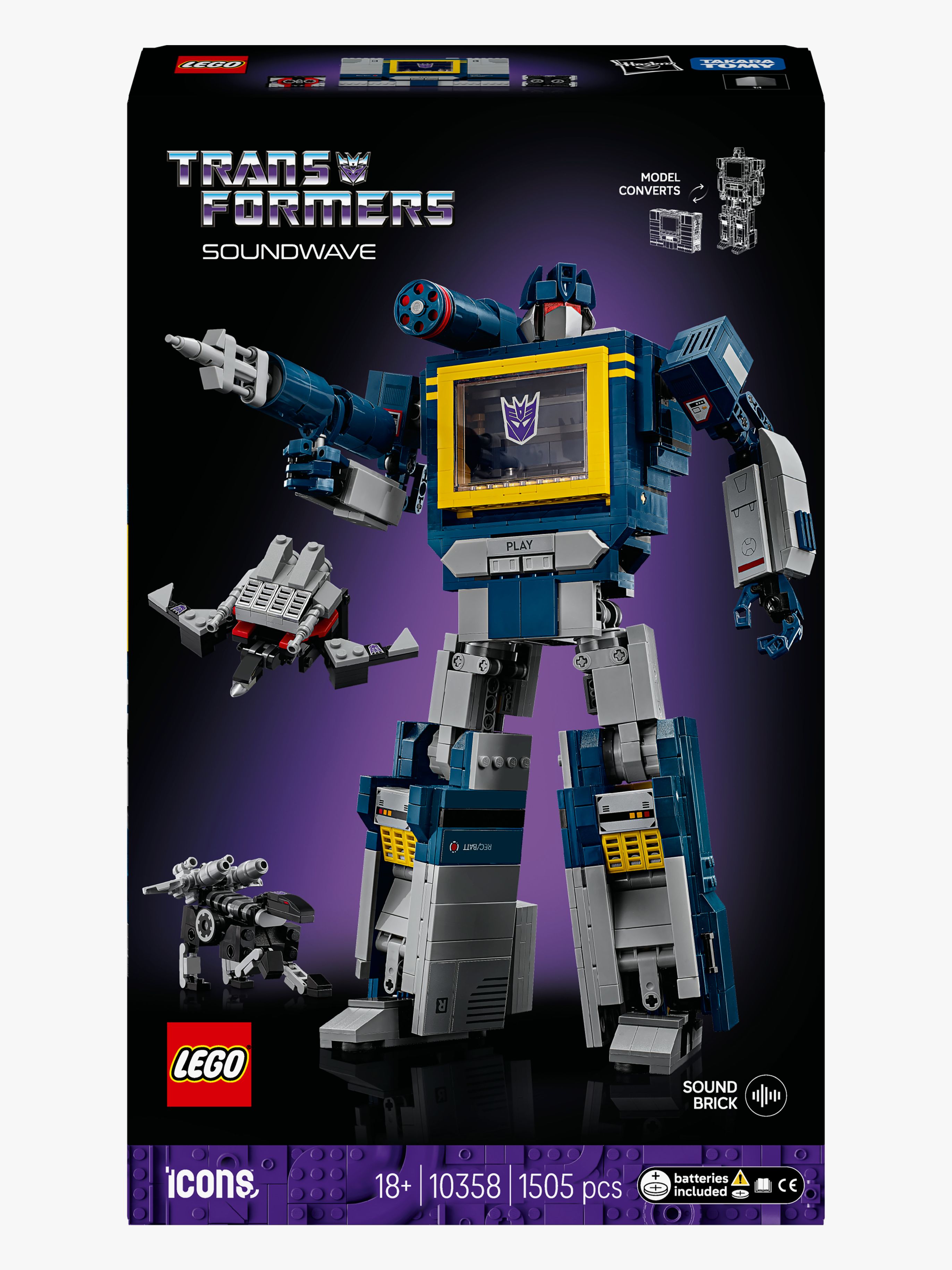 LEGO Icons 10358 Transformers: Soundwave - Byggesett - Plast