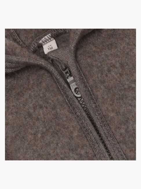 Huttelihut Ullfleecejakke Merinoull, Brown Melange