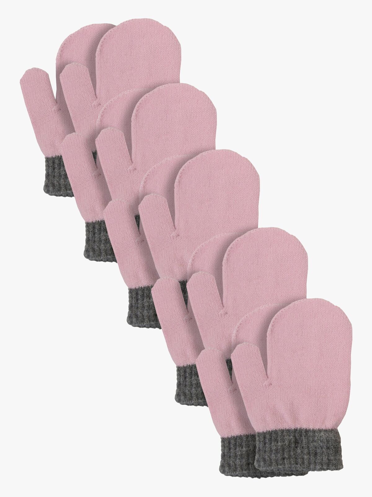 Lindberg Sundsvall Votter Ullblanding 5-Pakk, Pink/Anthracite