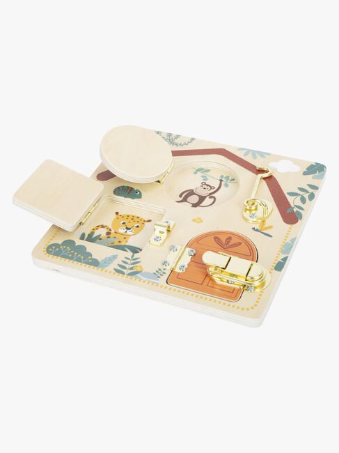 Small Foot Motorikktavle med Lås, Safari