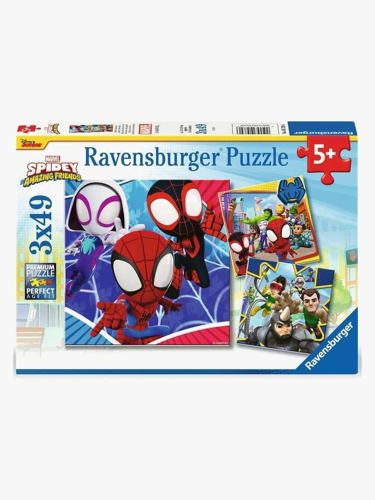 Ravensburger Marvel Spidey and His Amazing Friends Puslespill 3x49 Brikker