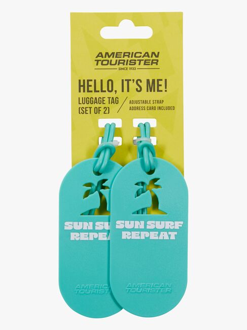 American Tourister Fun Tags Bagasjemerke 2-Pakk, Sun Surf Repeat