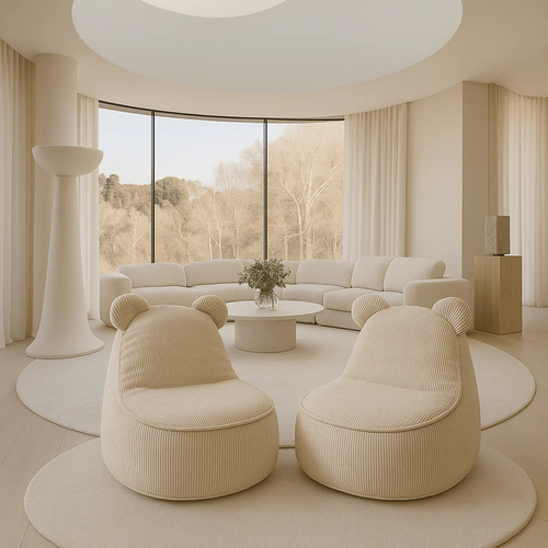 Meowbaby Slimcord Saccosekk Teddy, Beige