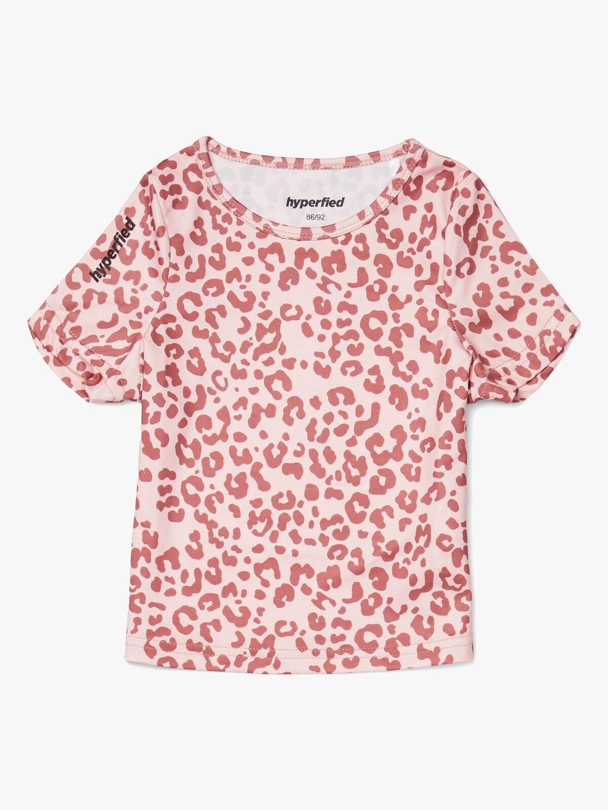 Hyperfied Short Sleeve Logo Top, Pink Leo