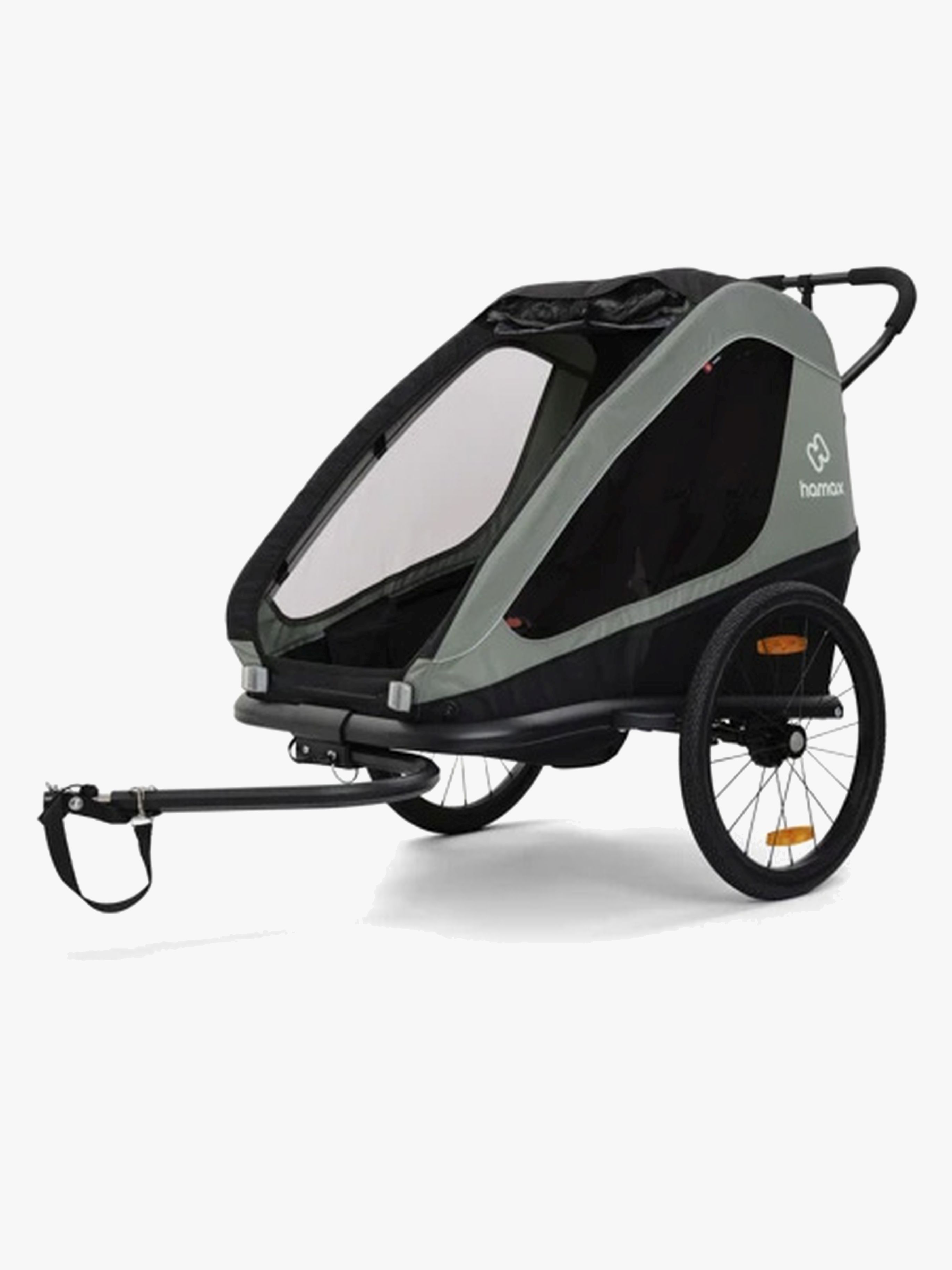 Hamax Traveller Sykkelvogn, Khaki Green/Black - Sykkelvogner