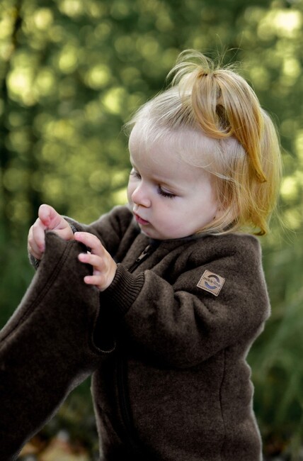 Mikk-Line Balaklava Merinoull, Dark Brown Melange