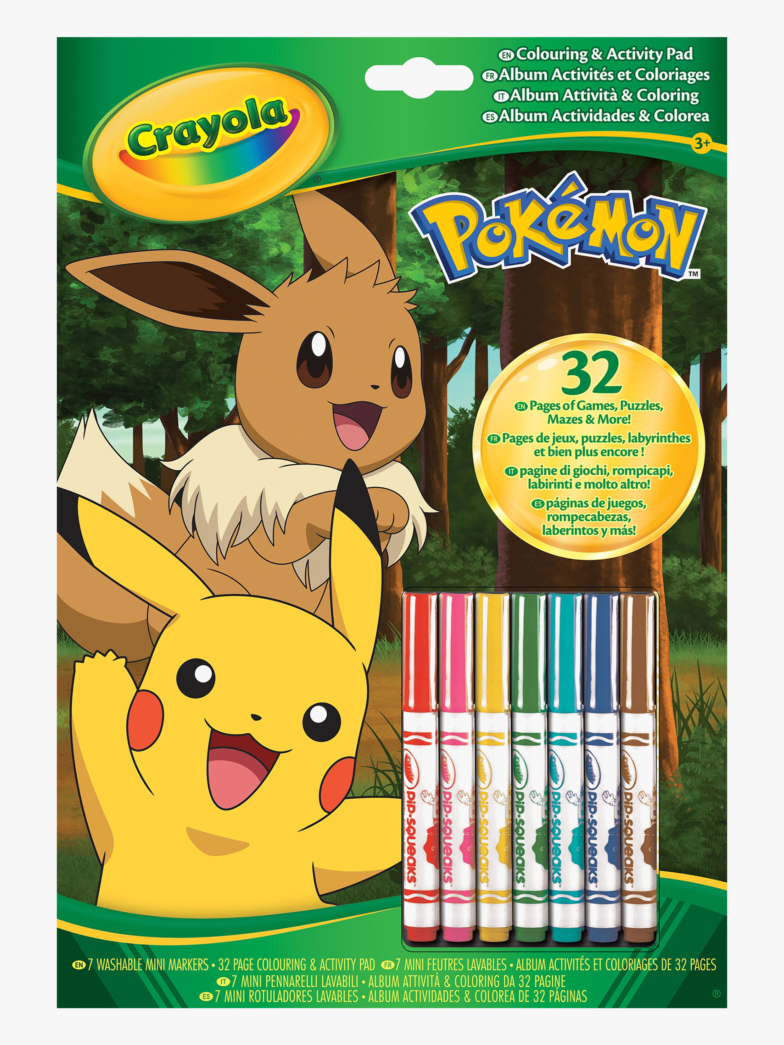 Pokémon Fargeleggingssett - Tusjer & Malersett - Plast