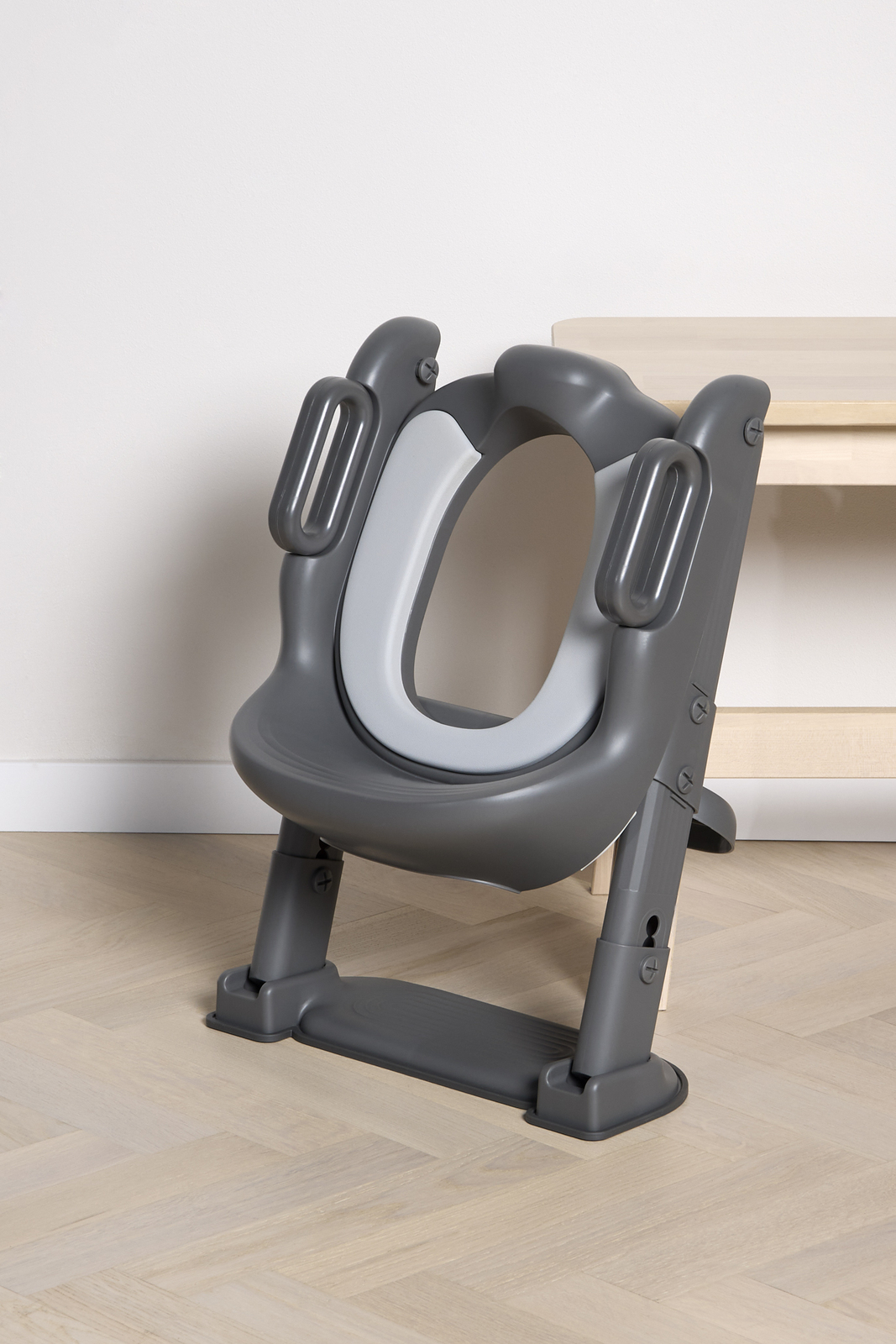 Beemoo CARE Assist Toalettsete med Stige, Deep Grey