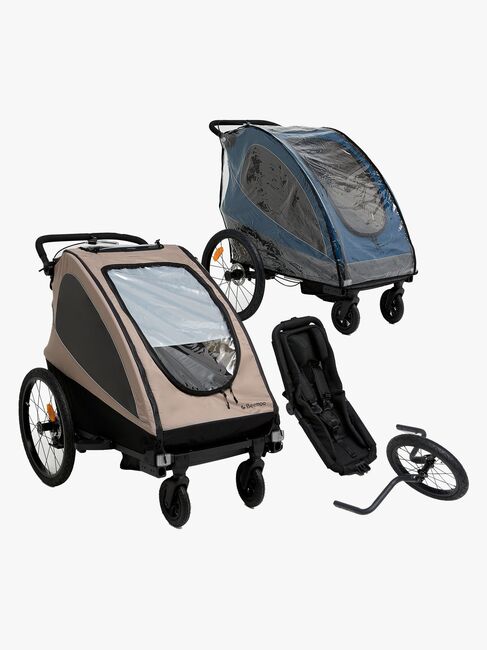 Beemoo Activity Sport Sykkelvogn Inkl. Newborn Set, Løpesett & Regntrekk, Beige