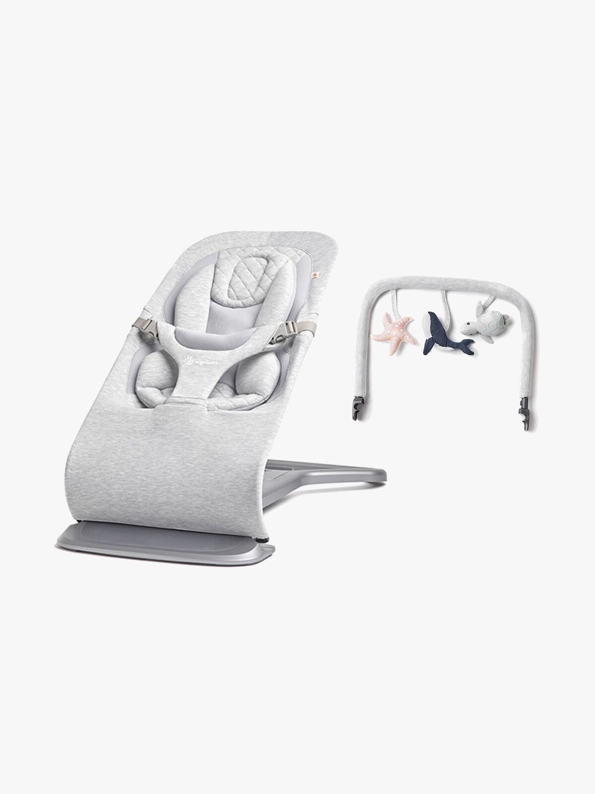 Ergobaby Evolve 3-in-1 Vippestol inkl. Lekebøyle, Light Grey