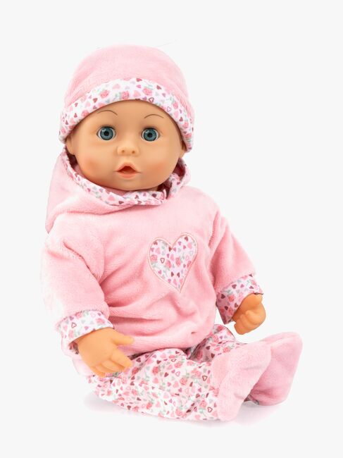 Bayer Design First Words  Interaktiv Dukke 38cm, Rosa Blomster