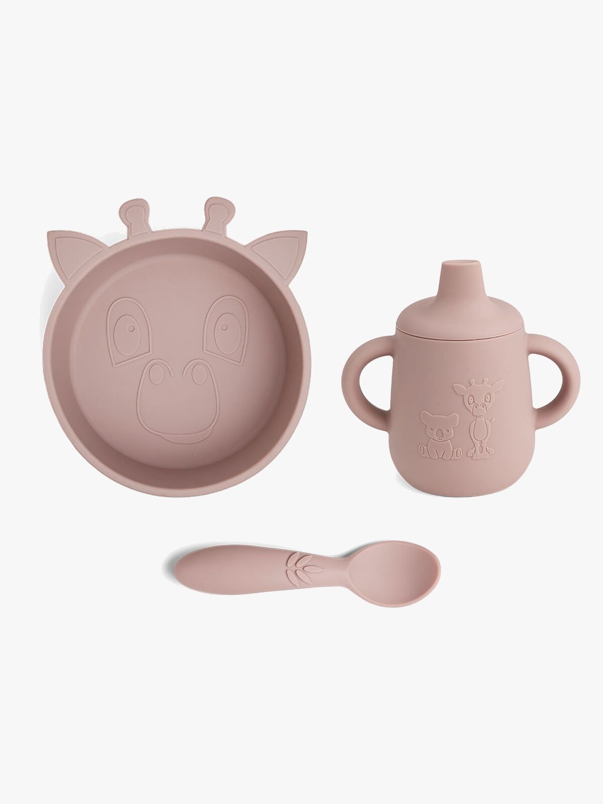 nuuroo Elias Sjiraff Tallerkensett 3-Pakk Silikon, Woodrose