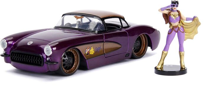 Jada Toys DC Comics Bombshells Bil med Figur Batgirl & 1957 Chevy Corvette 1:24