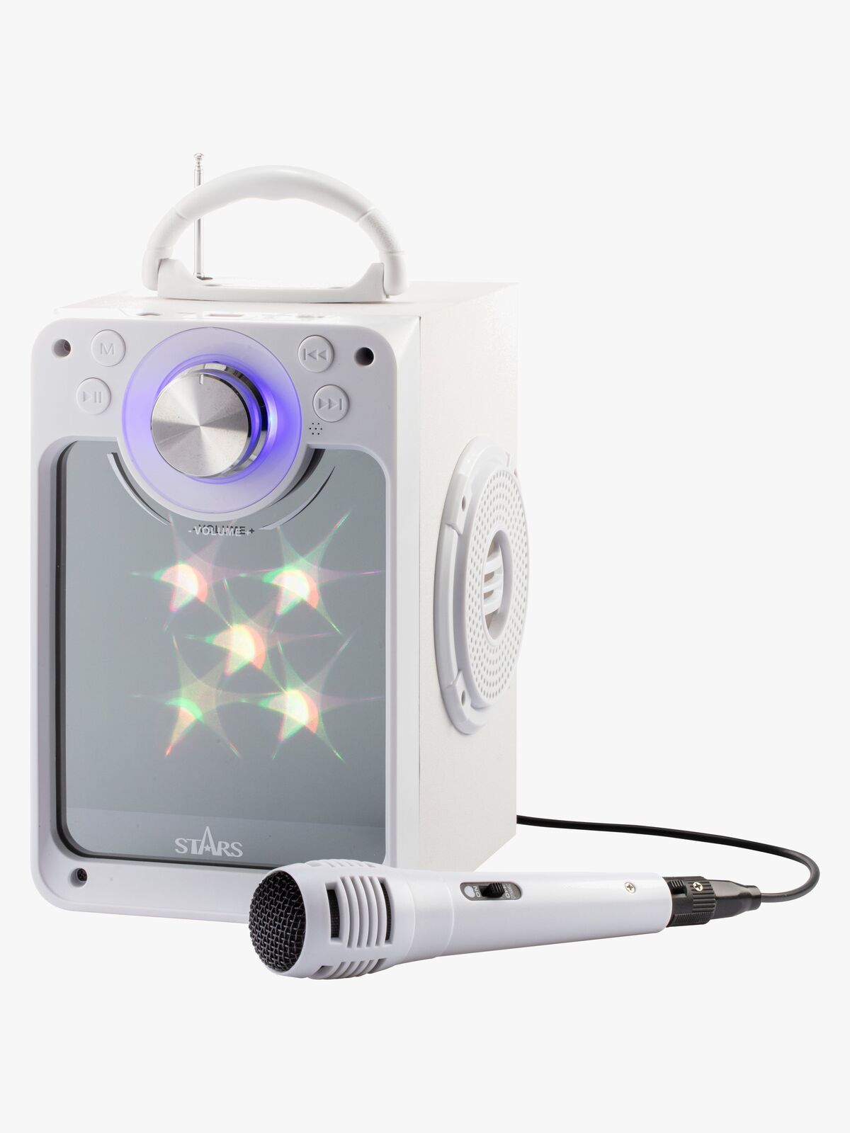 STARS Karaokemaskin med Lys, Hvit