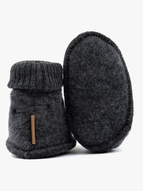 Mikk-Line Tøfler Merinoull, Anthracite Melange