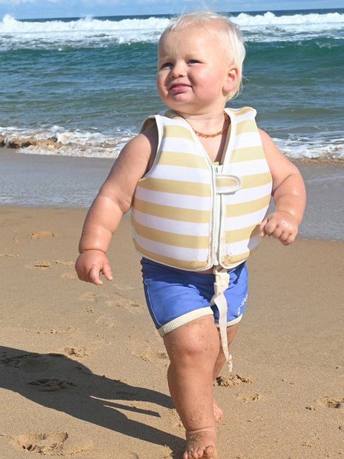 SUNNYLiFE Svømmevest, Sid the Seagull Mustard Stripe