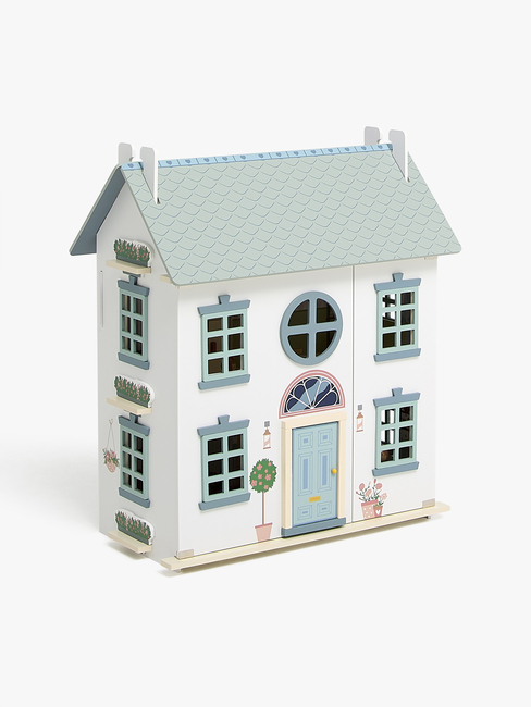 Alice & Fox Dukkehus med Møbler & 4 Dukker, Blå
