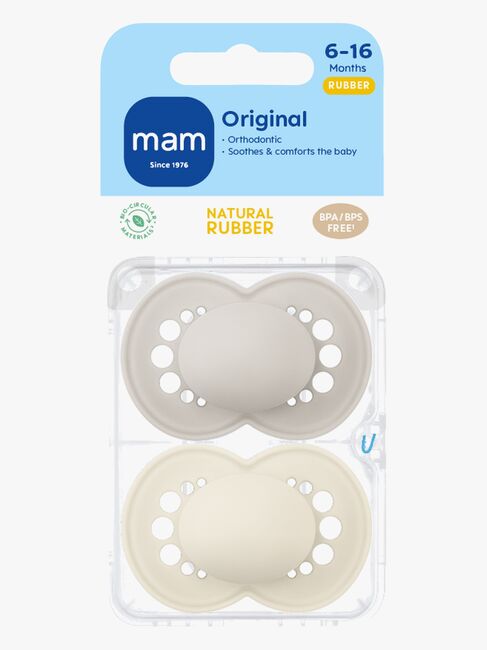 MAM Original Naturgummi Smokker 6-16m, Nøytral