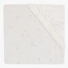 Jollein Stretchlaken Twinkling 60x120, Off white/Wild Rose