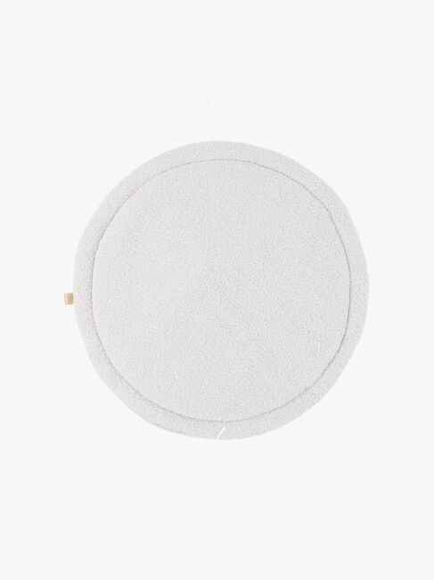 MeowBaby Bearly Babynest med Flettet Beskyttelse & Leketeppe, Offwhite