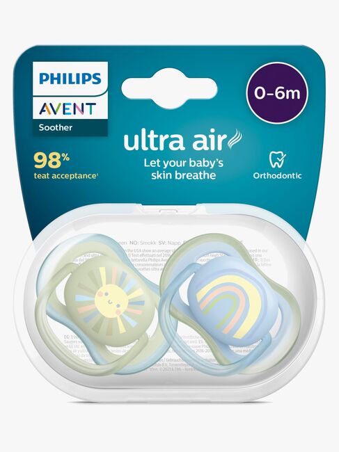 Philips Avent Ultra Air Deco Smokk 2-Pack 0-6m, Grønn/Blå