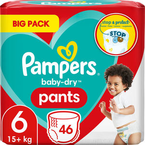 Pampers Baby Dry Pants Bleie Str 6 15+ kg 46-pack