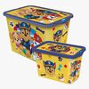 Paw Patrol Oppbevaringsbokser Sett 23l & 7l, Gul