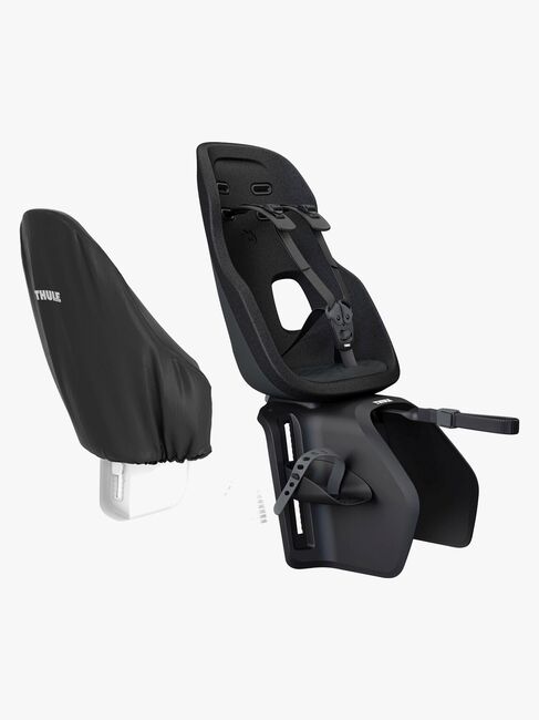 Thule Yepp Nexxt 2 Maxi Rack Mount Sykkelsete inkl. Regntrekk, Midnight Black