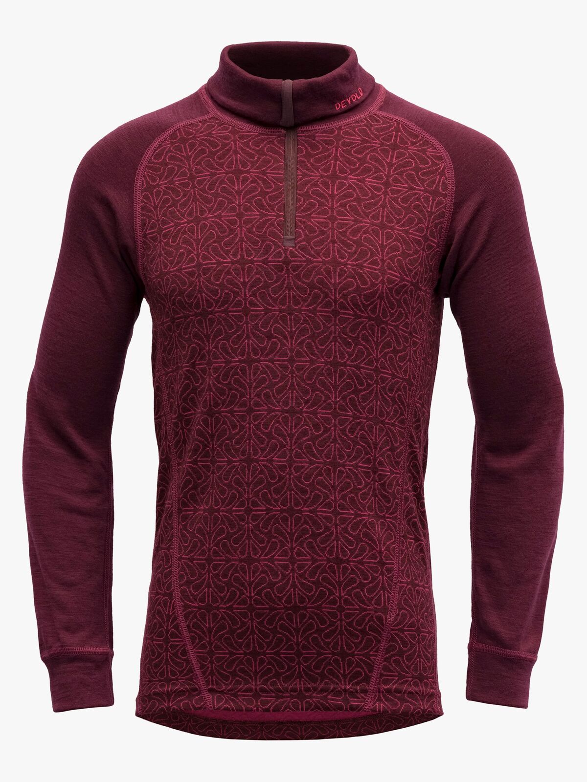 Devold DUO ACTIVE MERINO ZIP NECK Genser Merinoull JR, Port