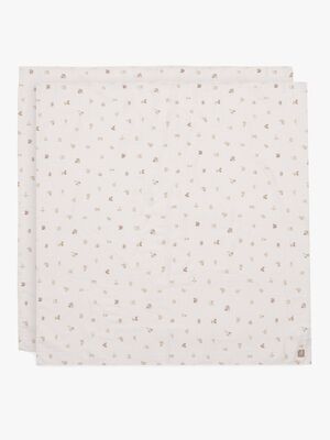 Jollein Musselinteppe 115x115 cm 2-Pakk, Animal Friends