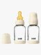 BIBS Slow Flow Glass Tåteflaske Latex 2-Pakk 120 ml, Ivory