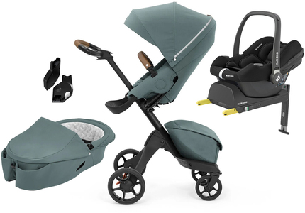 Stokke Xplory X Duovogn inkl. Maxi-Cosi CabrioFix i-Size & Base, Cool Teal