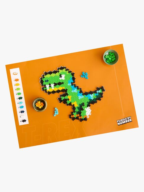 Plus-Plus Puzzle By Number Byggesett T-Rex 250 Deler