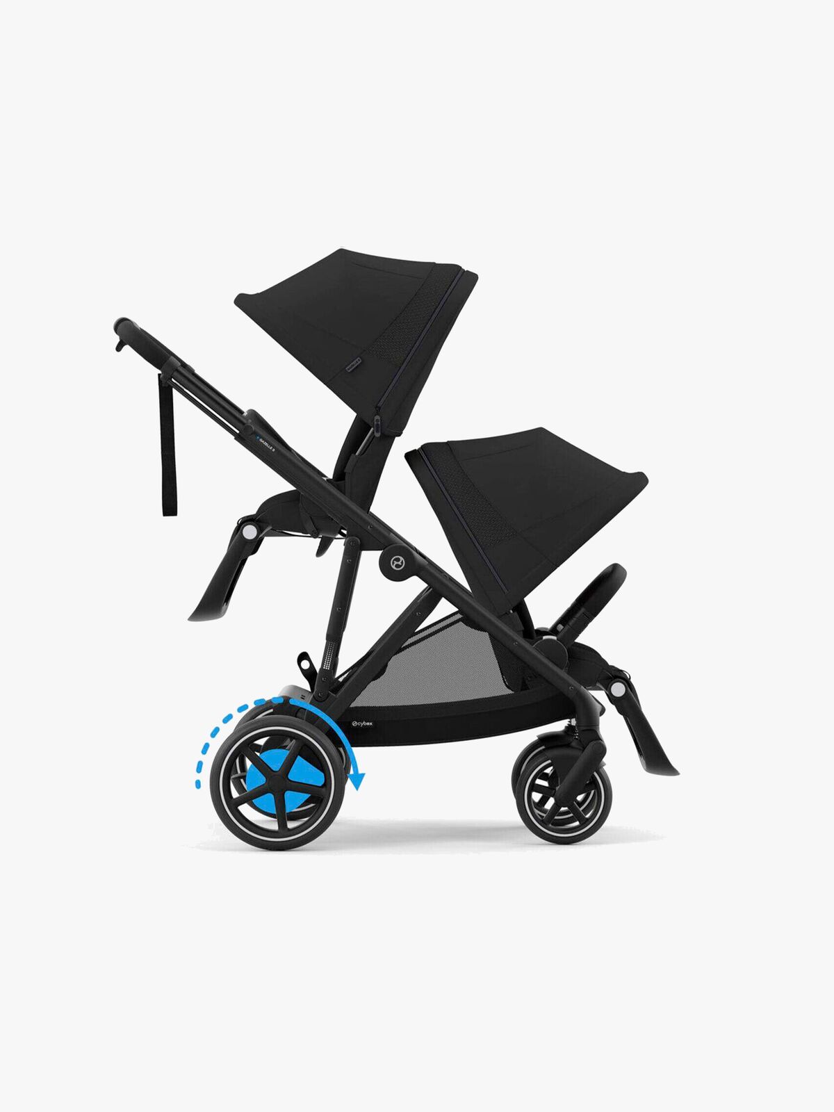 Cybex e-Gazelle S Søskenvogn, Moon Black/Black