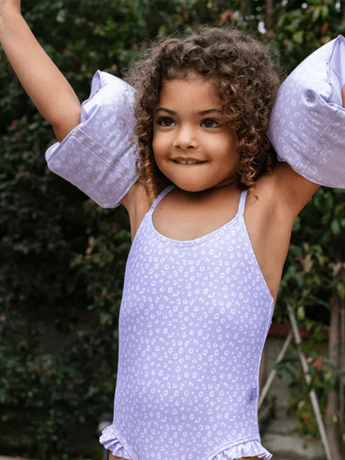 Swim Essentials Badedrakt, Lilla Leopard