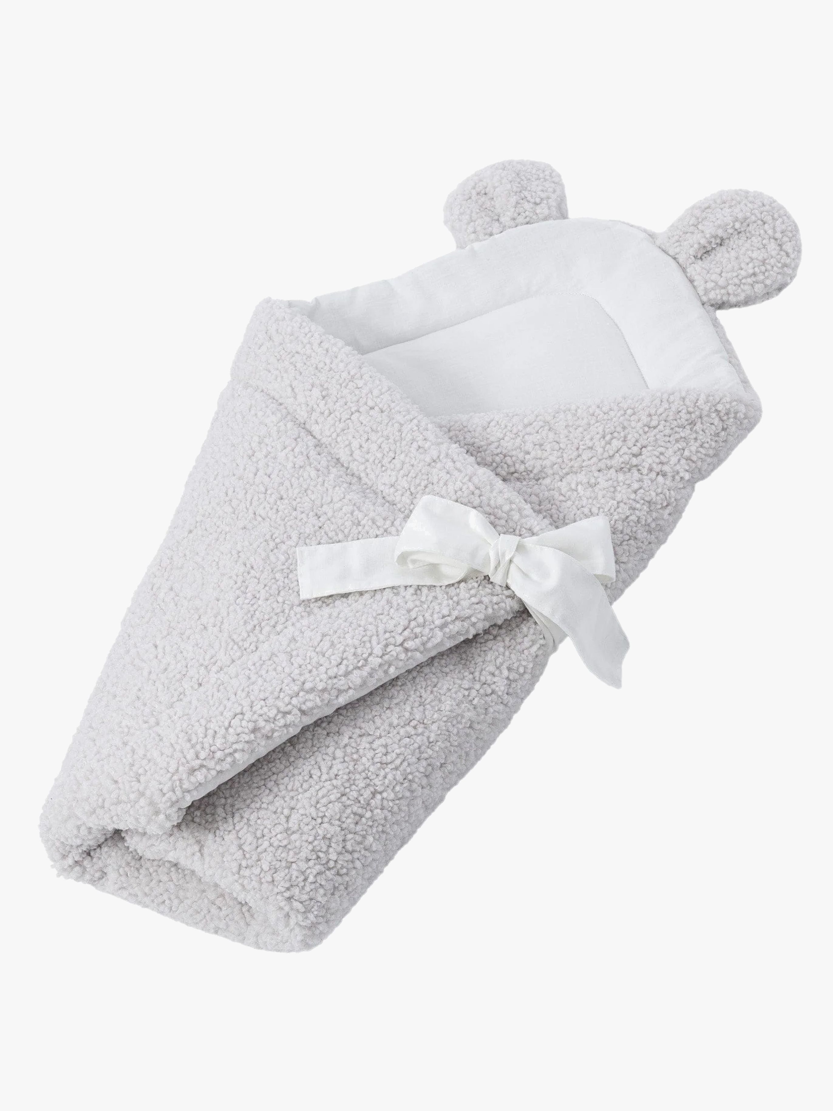 MeowBaby Bearly Svøpeteppe, Offwhite - Gulpekluter & Babytepper - Polyester