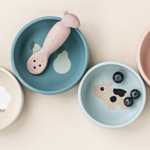 Done By Deer Dotti Silikon Skål 2-Pakk, Blue