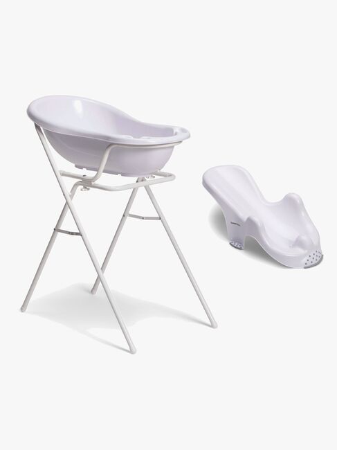 Beemoo CARE Badebalje med Badestøtte og Stativ, Hvit