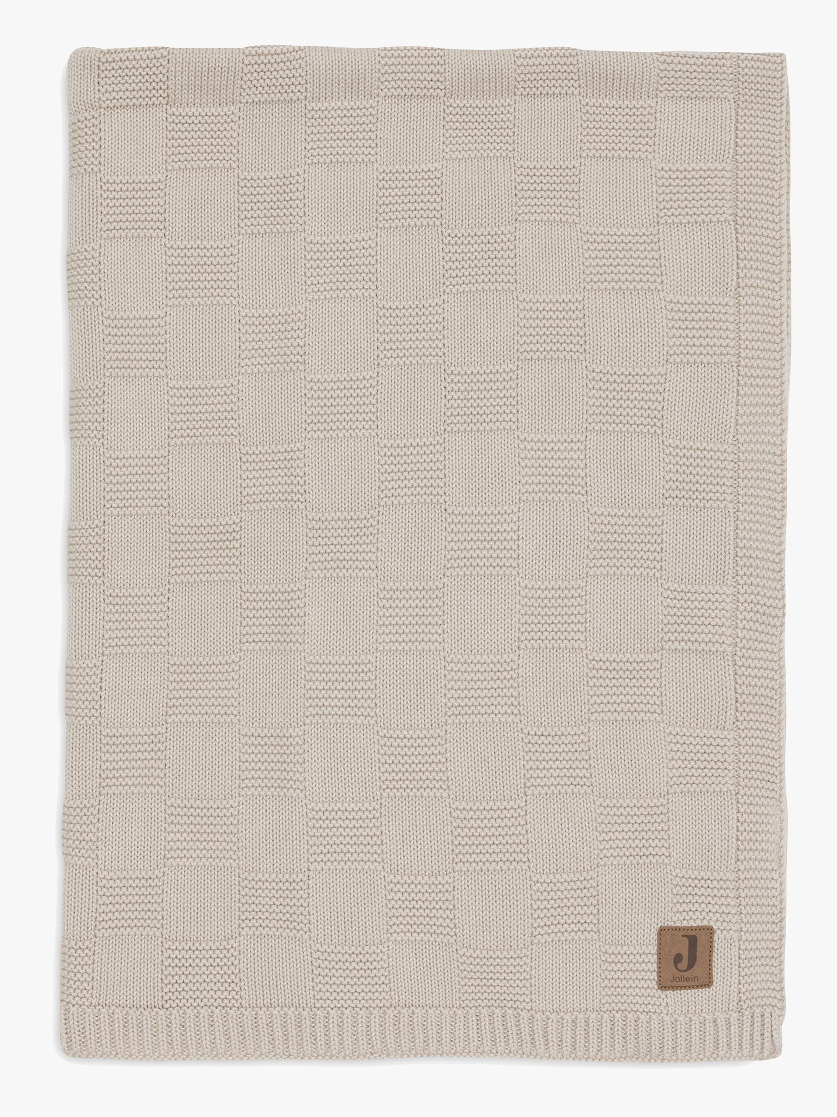 Jollein Teppe 75x100 cm Box Knit, Warm Sand - Tekstiler - 100% Bomull